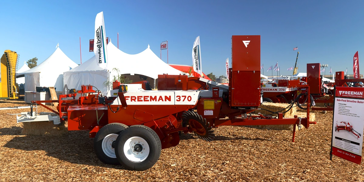 3-tie side feed baler