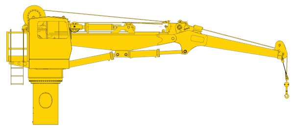 drawing of Knuckleboom Crane