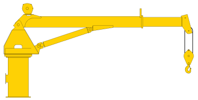 drawing of a telescopic Boom Crane