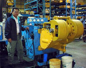 Bamban P.W. at an Allied Winch test stand
