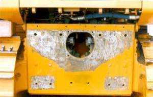 Paint Removed From Rear Tractor Face