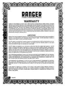 Ranger Warranty