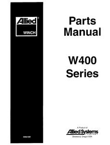 W400 Winch Parts Manual